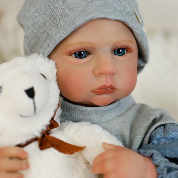 Колекційна Силіконова Лялька Реборн Анатомічний Новонароджений Пупс Хлопчик Камерон (Вінилова Лялька) 50 см | Зображення 2