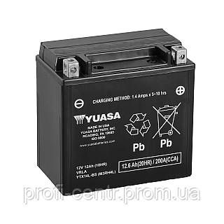 Аккумулятор МОТО Yuasa 12V 12,6Ah MF VRLA Battery AGM YTX14L-BS(сухозаряжений)