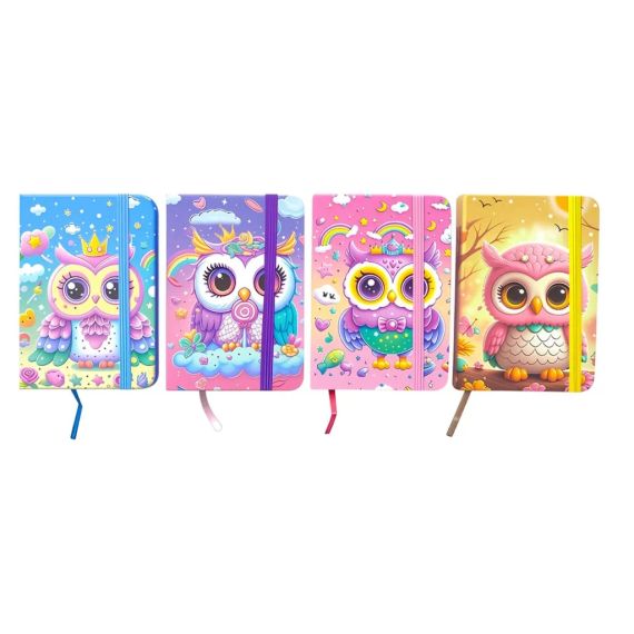 Блокнот на гумці Malevaro Owl 763715ML A7 Різнокольоровий shop (4820252763715)