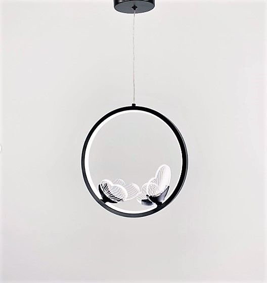 Люстра світлодіодна підвісна LED світильник для квартири на стелю лед 26507 Чорний 35-200х25х10 см.