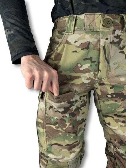 Тактичні штани Soft Shell з наколінниками "Піхота", Мультикам | Розмір: 58/5 | Зображення 7