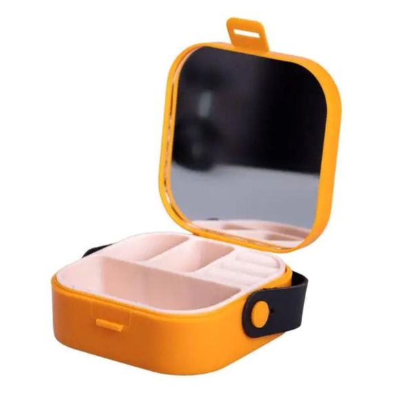 Скринька для прикрас 9×9×3.8 см міні органайзер для ювелірних виробів HP-5-27O | Зображення 1