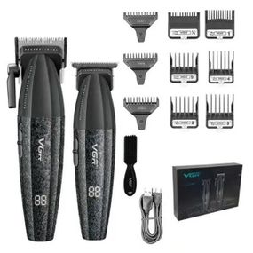 Профессиональный набор для стрижки волос VGR V-640 аккумуляторный Barber Combo PREMIUM. Цвет: черный
