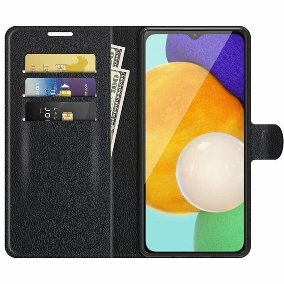 Чохол книжка з кишенями для карт на Samsung Galaxy A04s колір Чорний | Зображення 2