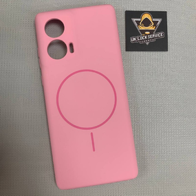 Чохол Motorola Edge 50 Fusion MagSafe SoftTouch М'який Протиударний Рожевий