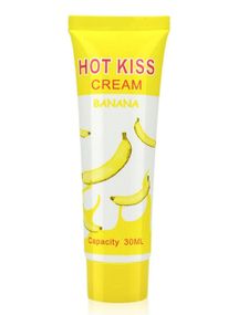Мастило, лубрикант фруктовий, смак банан 30 мл Hot Kiss