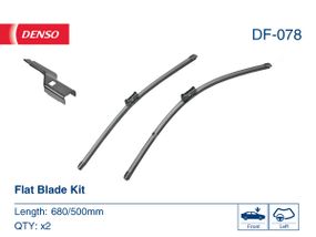 Комплект склоочисників DENSO DF-078 плоский лезо комплект 680/500 мм
