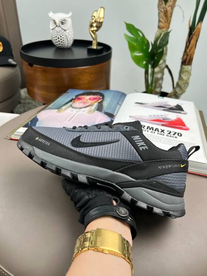 Мужские кроссовки New Rivah Gore-Tex Grey Black (топ качество) 45 28,5- 29 см | Зображення 8