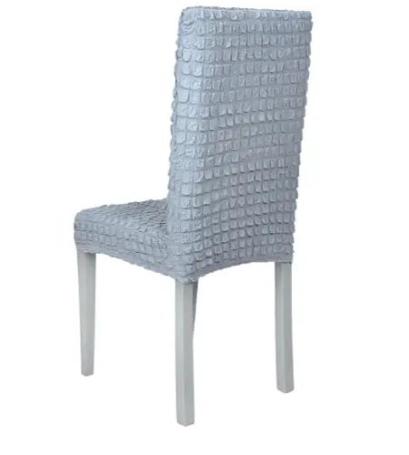 Комплект чохлів на стільці без оборки 6 штук (сірий) | Зображення 1