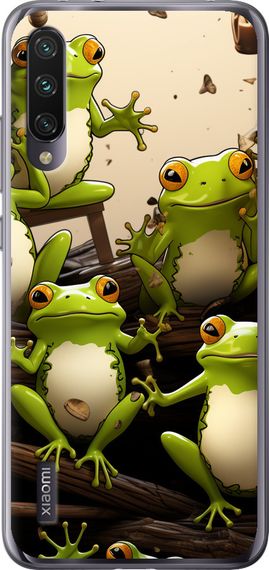 Чехол на Xiaomi Mi A3 Жабки "5656u-1737-17620"
