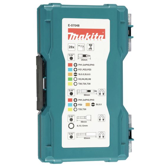 Набір біт та головок 28 шт Makita E-07048 | Зображення 4