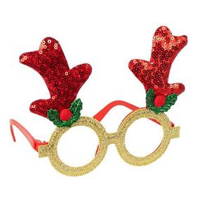 Очки новогодние "Оленьи рожки" 2519-SP(Red) размер 13 см