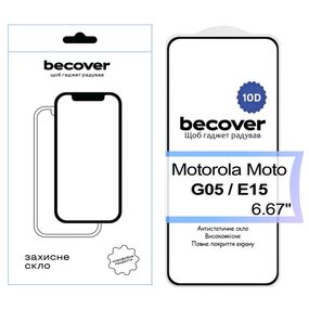 Скло захисне BeCover Motorola Moto G05 / E15 10D Black (713575)