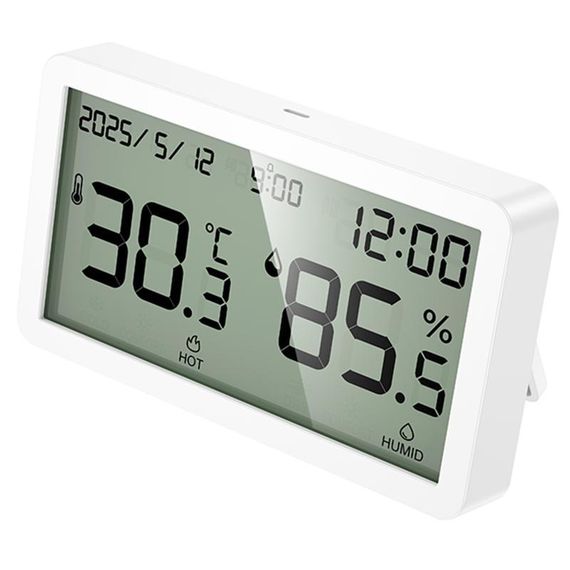 Електронний термогігрометр + годинник Hoco HX42 Indoor White | Зображення 5