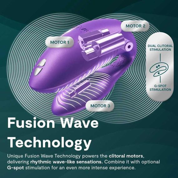 Вібратор для пар We-Vibe Chorus Pro Cosmic Purple з пультом і додатком, фіолетовий Sex Aura | Зображення 8