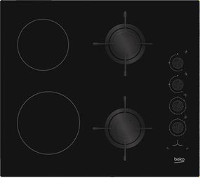 Варильна поверхня Beko комбінована (2 газ + 2 склокераміка) HILM64120S