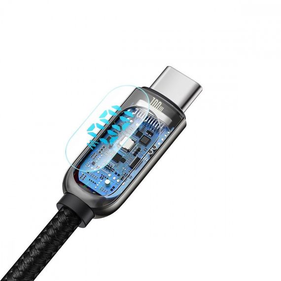 Кабель Baseus Display Fast Charging Type-C to Type-C 100W (1m) dark green | Зображення 6