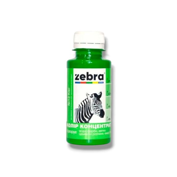 Барвник для фарби колер концентрат ЗЕБРА 100мл 613 Ківі