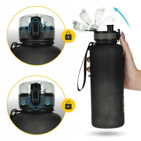 Пляшка для води спортивна 4FIZJO 1000 мл Black (P-5905973403788) | Зображення 3