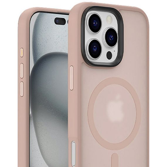 TPU+PC чохол Metal Buttons with MagSafe Colorful для Apple iPhone 16 Pro (6.3") Золотий / Gold | Зображення 1