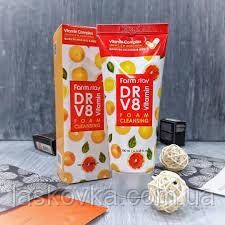 Вітамінна очисна пінка FarmStay DR.V8 Vitamin Foam Cleansing | Зображення 5