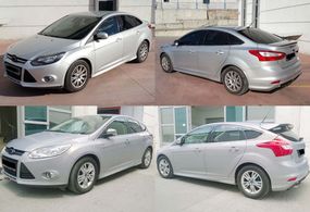 Боковые пороги DPT (2011-2014, грунтованные) для Ford Focus III
