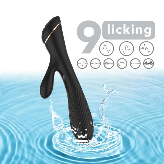Вібратор Hare Black, 9 vibration functions Sex Aura | Зображення 2