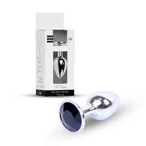 Анальна пробка - Jewellery Silver Plug Black