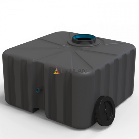 Душ літній 100л 600*600*350мм 2 шари чорний LITOLAN | Зображення 3