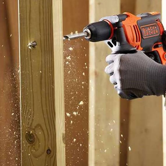 Дриль мережевий ударний BLACK+DECKER BEH550K | Зображення 3
