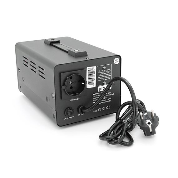 Стабілізатор напруги релейний Bautech AVS-R500VA/300W однофазний, підлогового монтажу, LED дисплей, діапазон 150-270V, AC230±8%, | Зображення 2