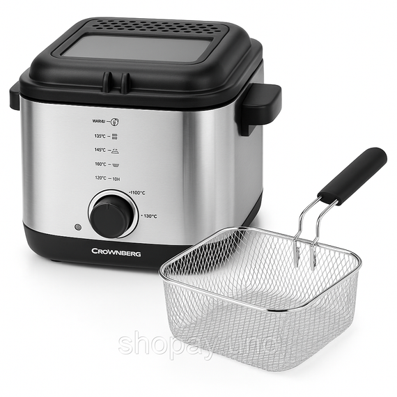 Фритюрниця для дому на 1.5л Crownberg CB-5542 1200Вт YD-18