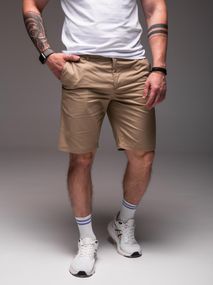 Мужские летние брючные шорты коттоновые под ремень RA2032, цвет бежевый, размер XL