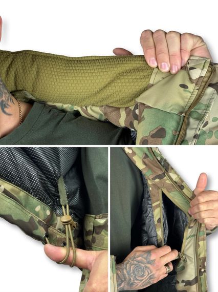 Зимова Вітровологозахисна куртка Raptor Tac «Альфа Лайт» Мультикам 48/4 | Зображення 9