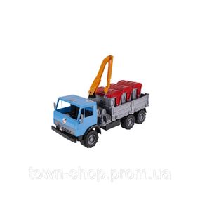 Детская игрушка Грузовик Х3 ORION 280OR бортовой с манипулятором  (Синий)
