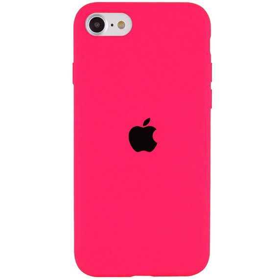 Чохол Silicone Case Full Protective (AA) для Apple iPhone SE (2020) Рожевий/Barbie pink