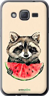 Чохол на Samsung Galaxy J2 J200H Єнотик з кавуном "4605u-190-2448"