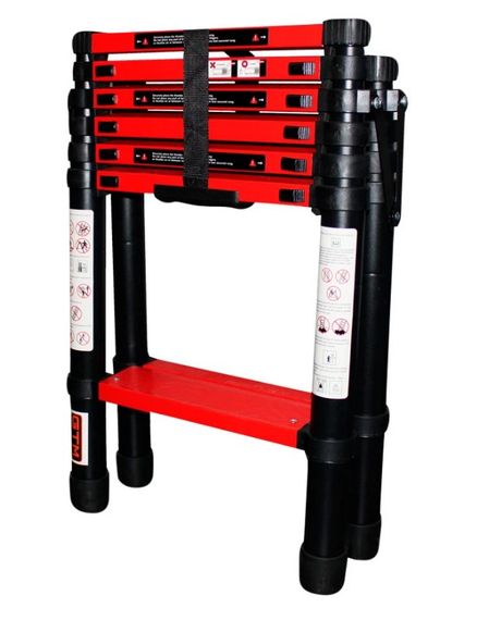 Телескопічна стрем'янка GTM KME5067B алюмінієва, 6 сходинок 2000 мм (39424) | Зображення 1