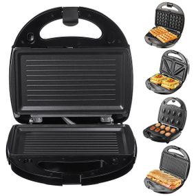 Бутербродниця мультипекар 4в1, 1400W, Grant ST-780 / Сендвічниця з антипригарним покриттям / Універсальний мультимейкер