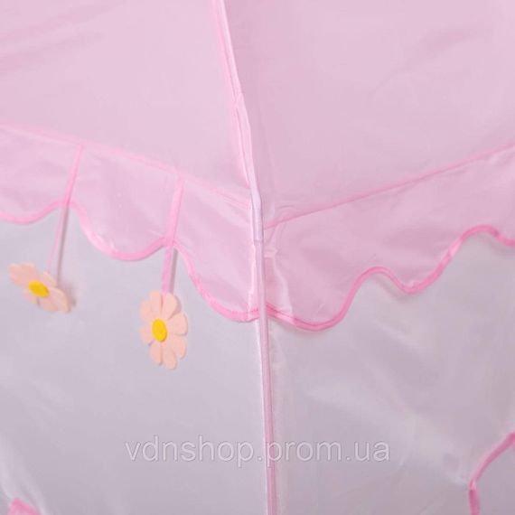 Дитячий ігровий намет будиночок для дівчаток 125×100×120 см намет будиночок для дітей Рожевий HP-S-1NDP | Зображення 5