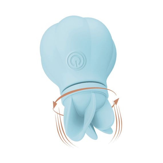 Вібратор Adrien Lastic Caress Blue з насадками для стимуляції ерогенних зон, які обертаються. | Зображення 1