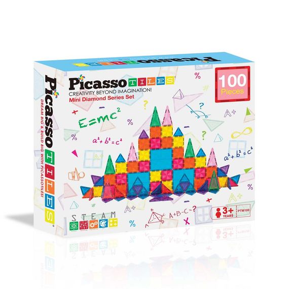 Конструктор магнітний MINI DIAMOND SERIES SET PTM100/22327 PICASSO TILES , 100 деталей, у коробці
