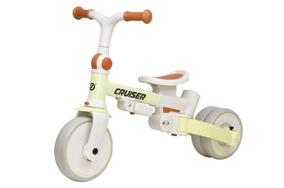 Триколісний біговел 3 в 1 Maraton Tri-cycle Cruiser Milano 001 cream з батьківською ручкою | Зображення 2