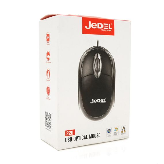 Миша дротова JEDEL TB220,Black,Q200 | Зображення 1