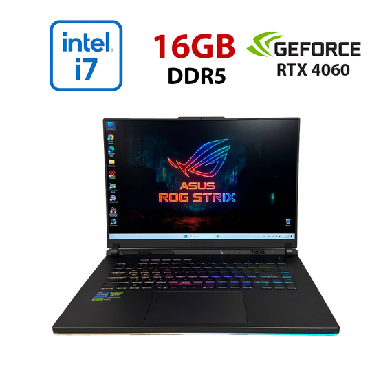 Игровой ноутбук Б-класс Asus ROG Strix G16 G614JV / 16" (1920x1200) IPS / Intel Core i7-13650HX (14 (20) ядер по 3.6 - 4.9 GHz) / 16 GB DDR5 / 1000 GB SSD NVMe / nVidia GeForce RTX 4060, 8 GB GDDR6, 128-bit / WebCam б/у