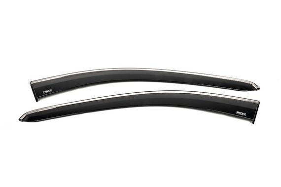 Ветровики с хромированным молдингом Niken Luxury (2 шт) для Volkswagen Caddy 2004-2010 гг