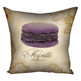 Подушка габардинова з принтом Macaroons myrtille 50x50 (5P_SWE014)