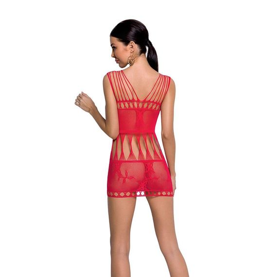 Бодістокінг — мінісукня з метеликами Passion BS090 red, One size | Зображення 1