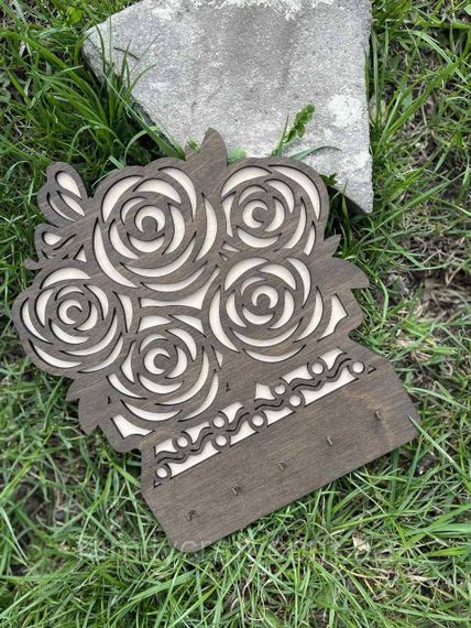 Настенная ключница из дерева Деревянный органайзер для ключей Держатель для хранения Персонализация | Зображення 7