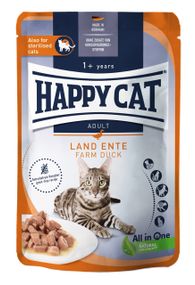 Вологий корм з качкою для котів Happy Cat Beutel Culinary Land Ente, 85 гр